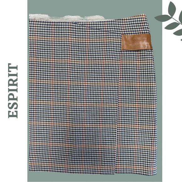 🛍️3/$40 Espirit Plaid Classic Cut Wrap Mini Skirt
Sheep Leather Accent Brown 14 - Picture 4 of 9